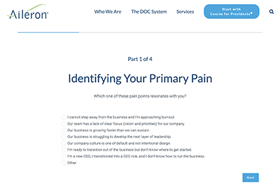 Aileron Professional Management Assessment